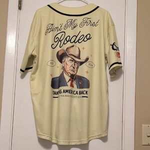 Ain't My First Rodeo Cream Graphic Men’s Shirt